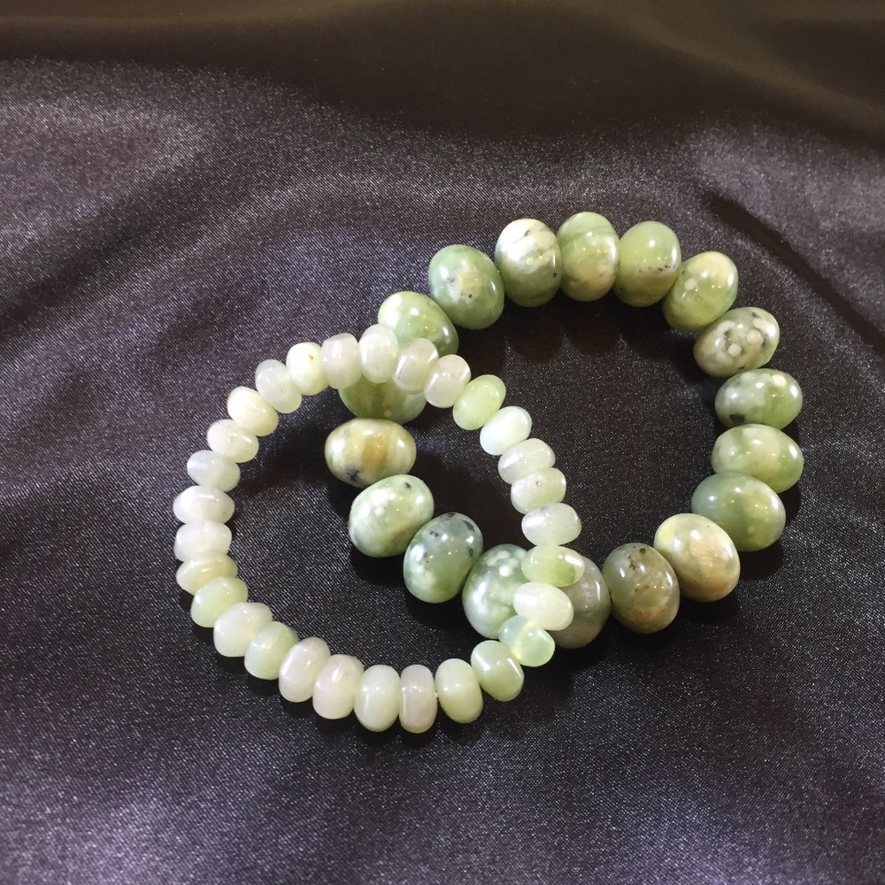 Green Beaded Bracelet Set